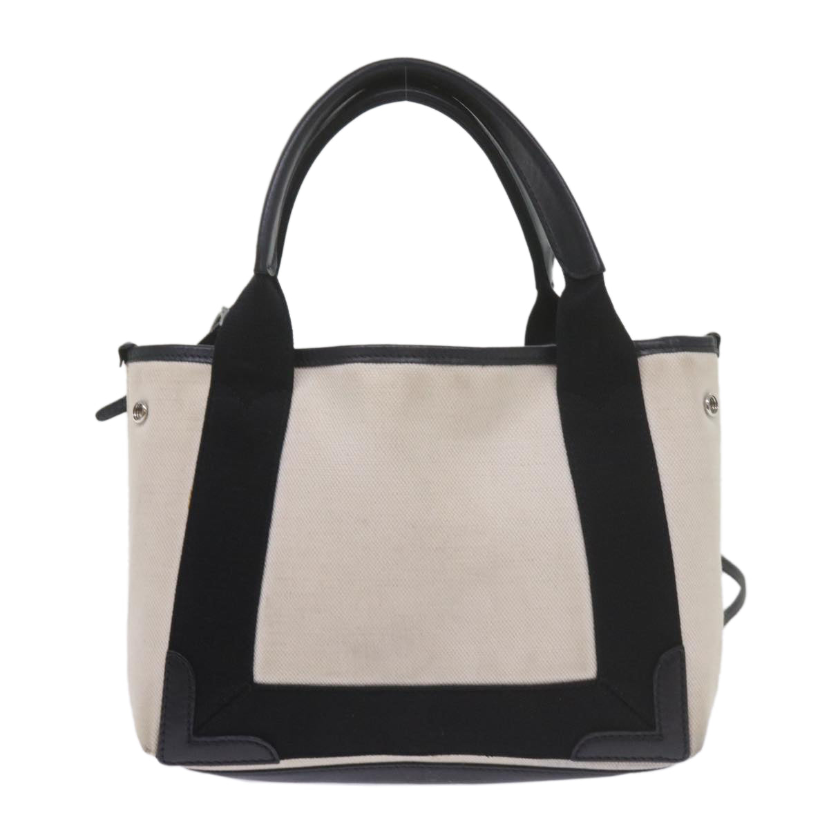 balenciaga Hand Bag Canvas Black White 390346 Auth ep2535