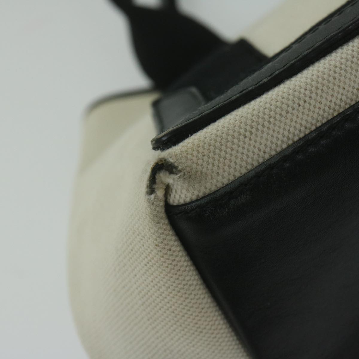 balenciaga Tote Bag Canvas White 339933 Auth ep2712