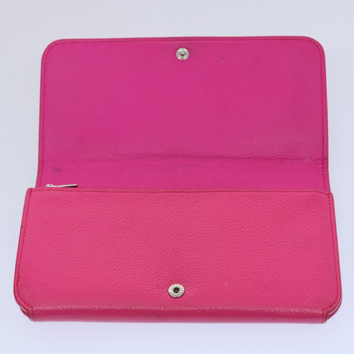 balenciaga Long Wallet Leather Pink 594289 Auth ep2776