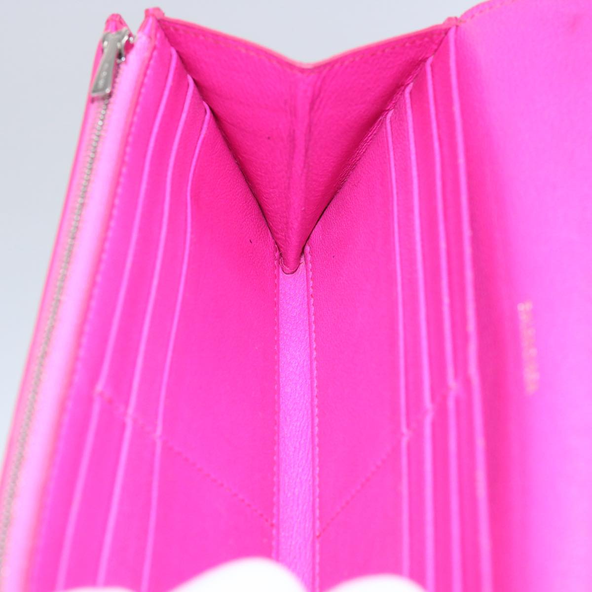 balenciaga Long Wallet Leather Pink 594289 Auth ep2776