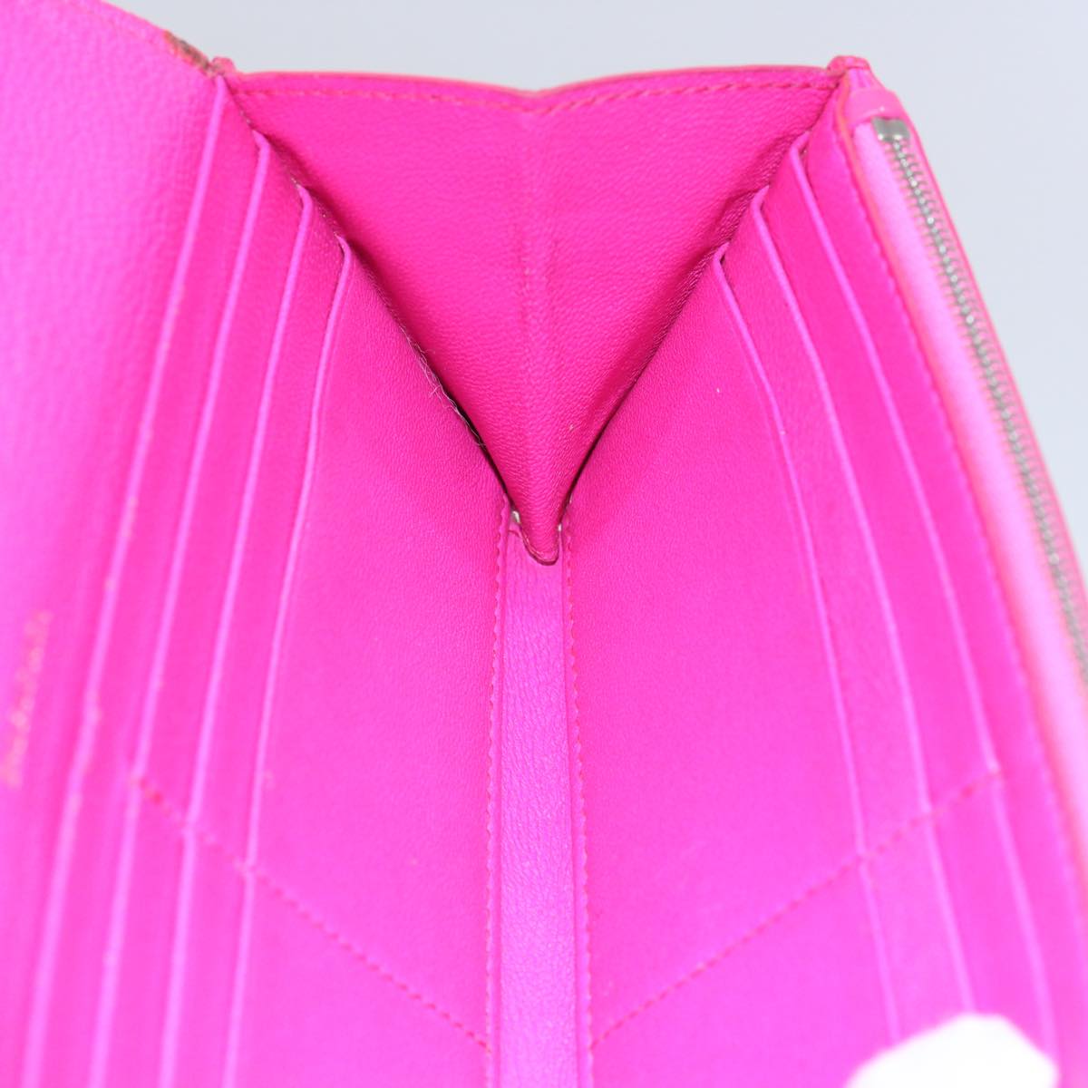 balenciaga Long Wallet Leather Pink 594289 Auth ep2776