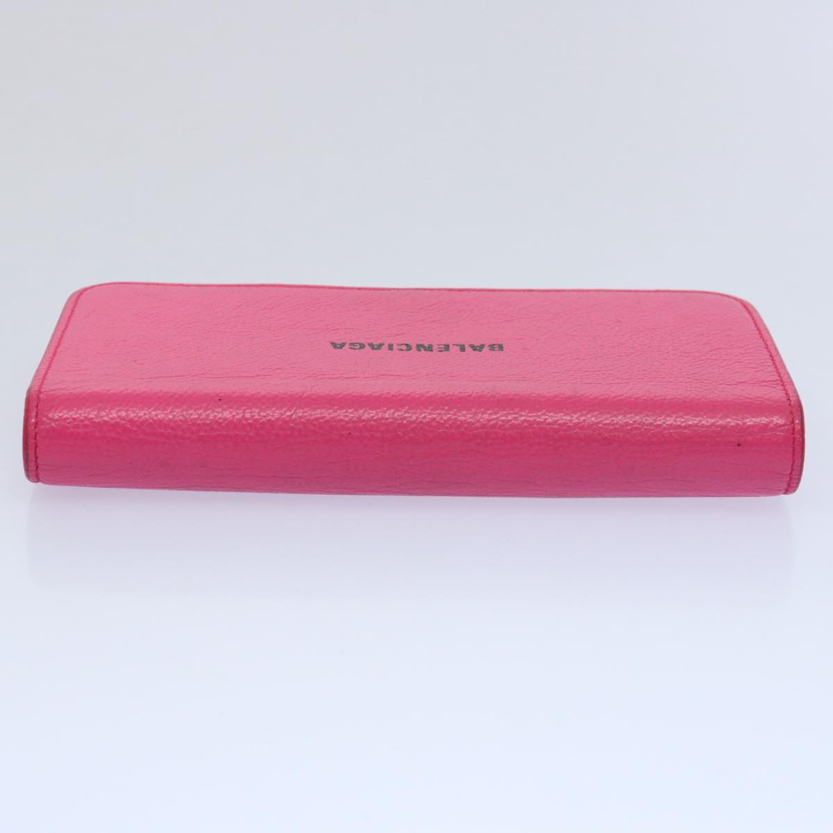 balenciaga Long Wallet Leather Pink 594289 Auth ep2776