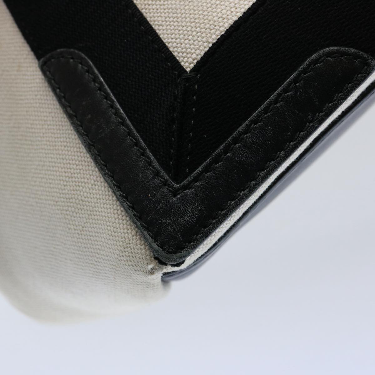 balenciaga Tote Bag Canvas White Black 339933 Auth ep2845