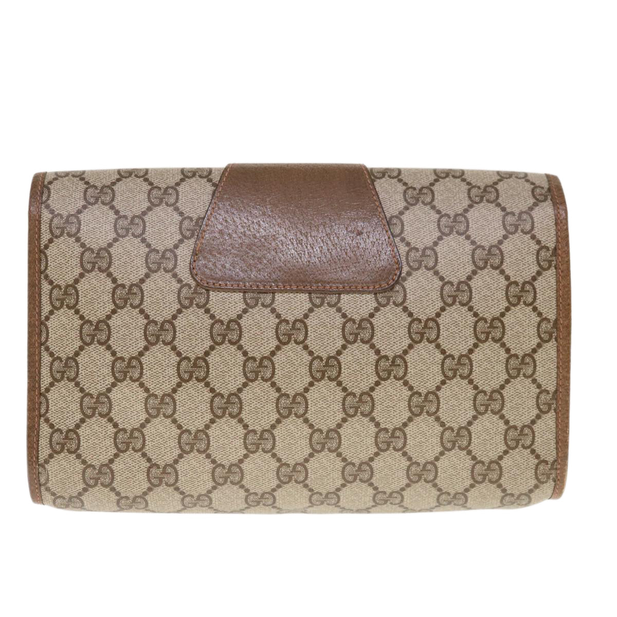 GUCCI GG Supreme Web Sherry Line Clutch Bag Beige Red 89 01 030 Auth ep3070
