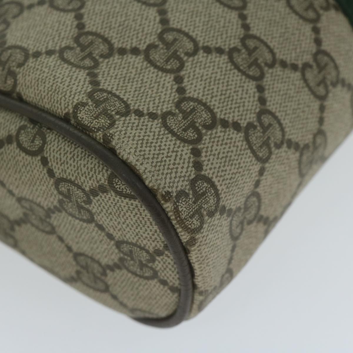 GUCCI GG Supreme Web Sherry Line Clutch Bag Beige Red 56 01 012 Auth ep3084
