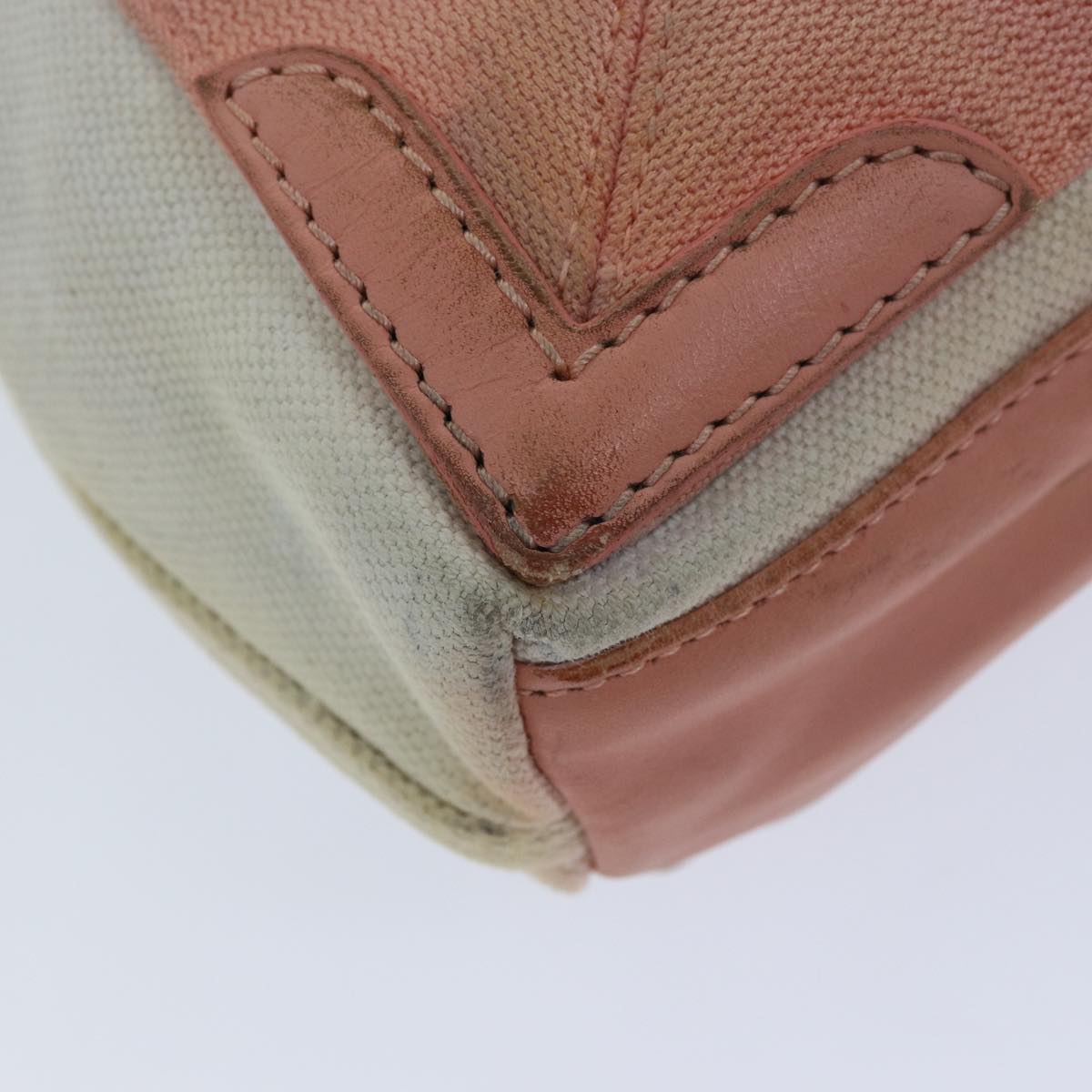 balenciaga Navy Cabas XS Hand Bag Canvas Pink Auth ep4480