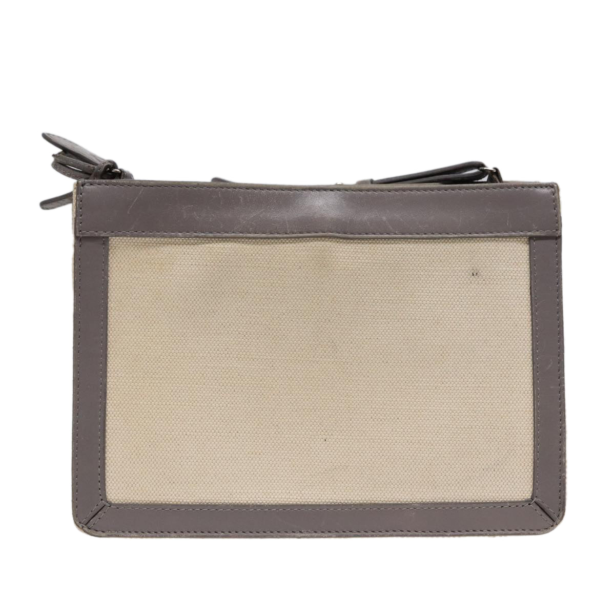 balenciaga Shoulder Bag Canvas Gray Beige Silver 390641 Auth ep5489