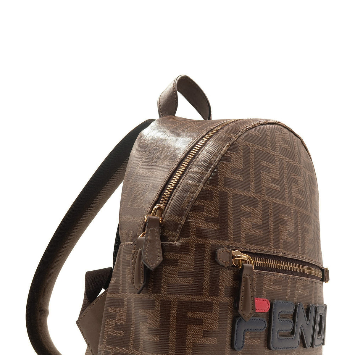 Fendi x Fila Mania Small Logo Backpack Brown
