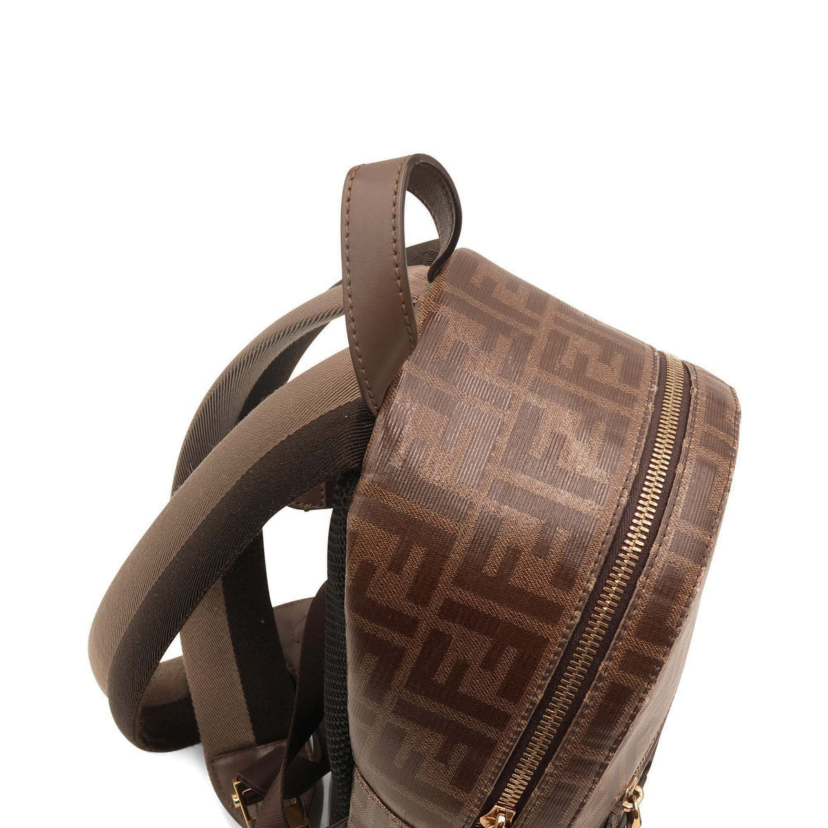 Fendi x Fila Mania Small Logo Backpack Brown