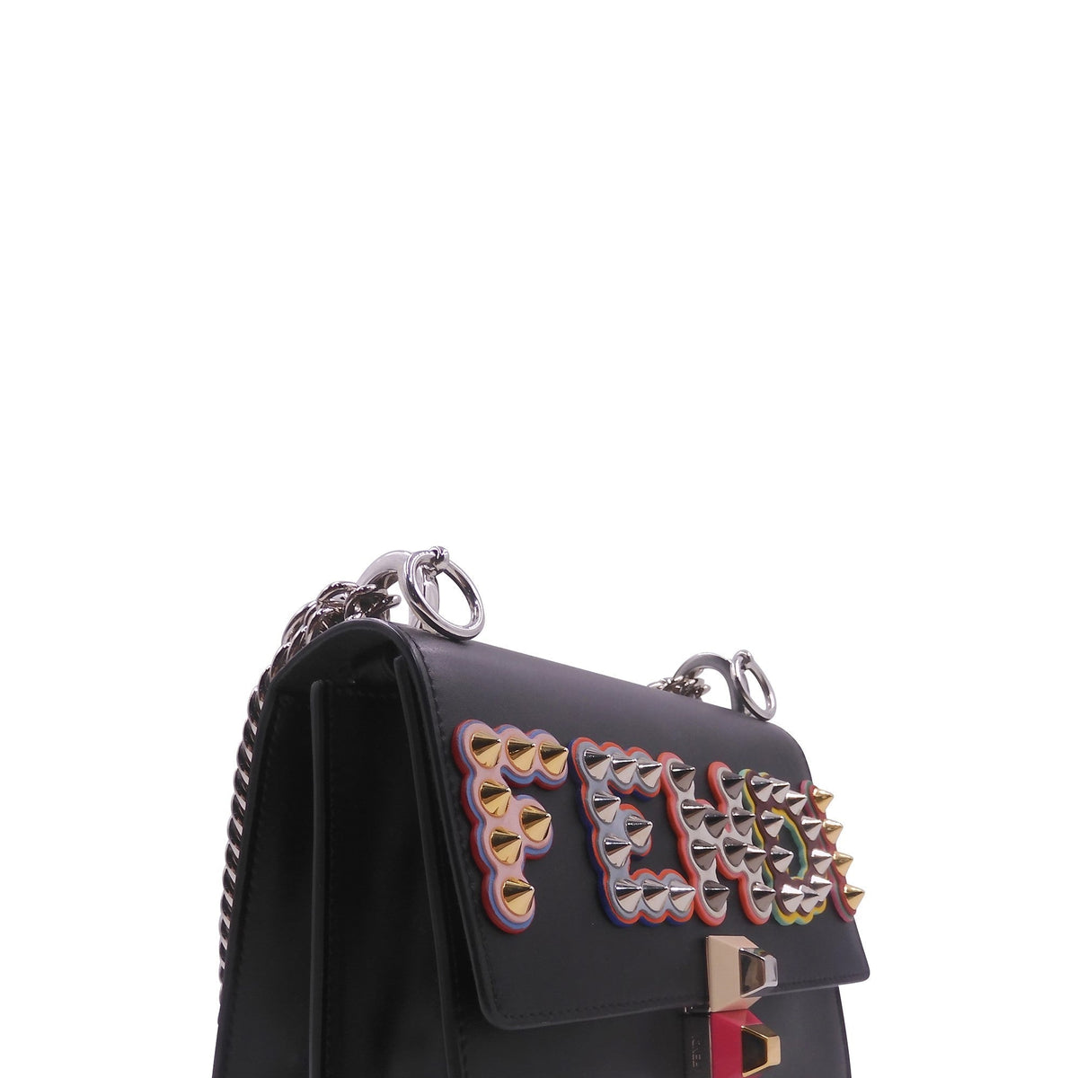 Small Kan I Studded Logo Black