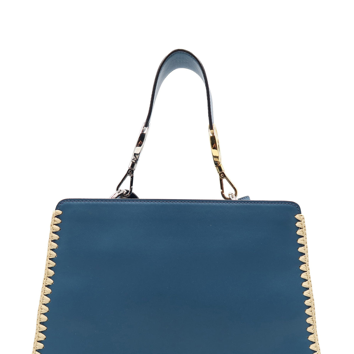 Small Snakeskin-Trimmed Runaway Blue