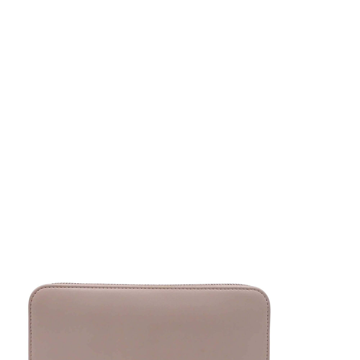 Studded Zip Around Wallet Beige