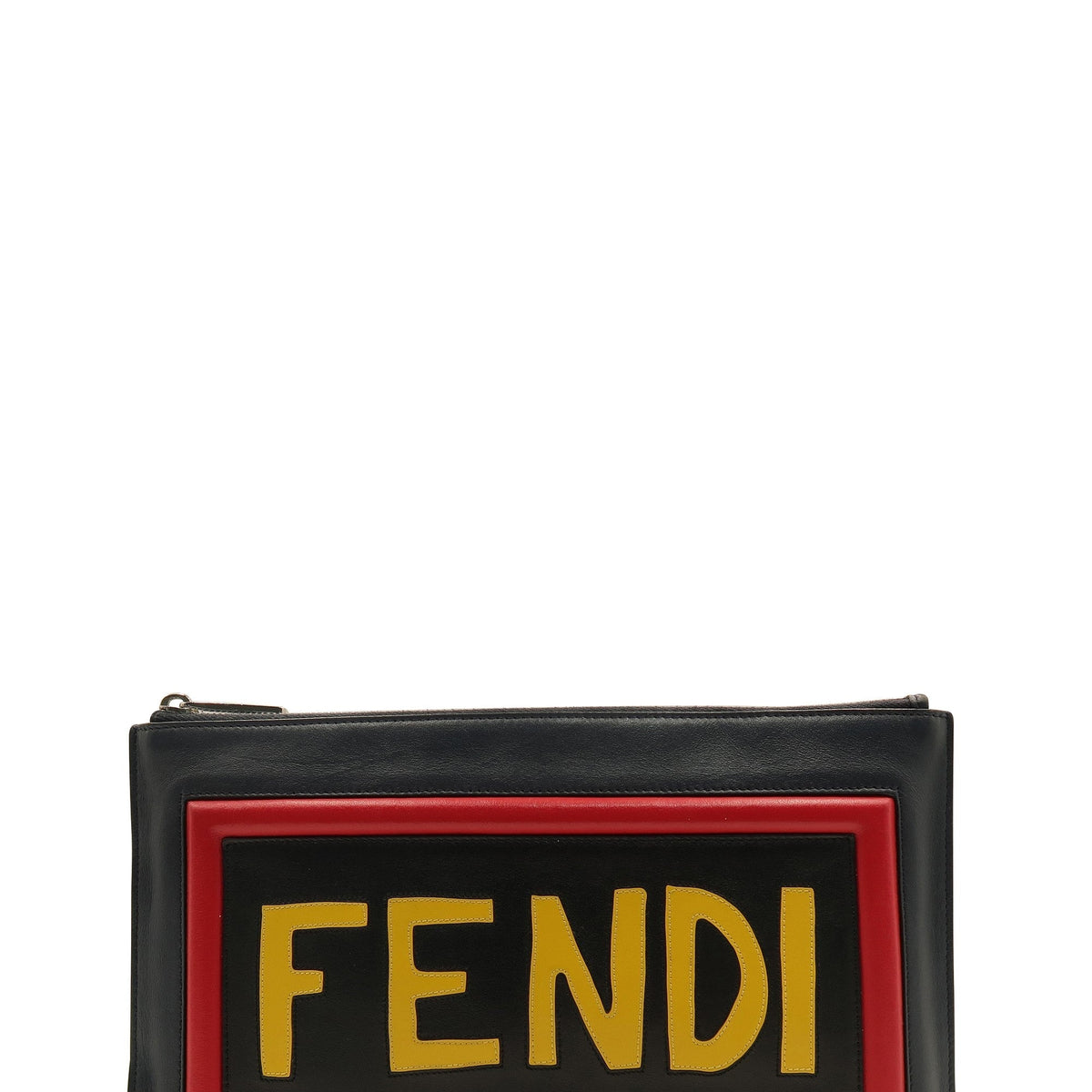 Think Vocabulary Leather Clutch Navy