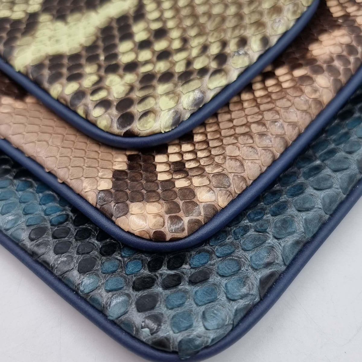 Triplette Python Clutch Blue Multicolor