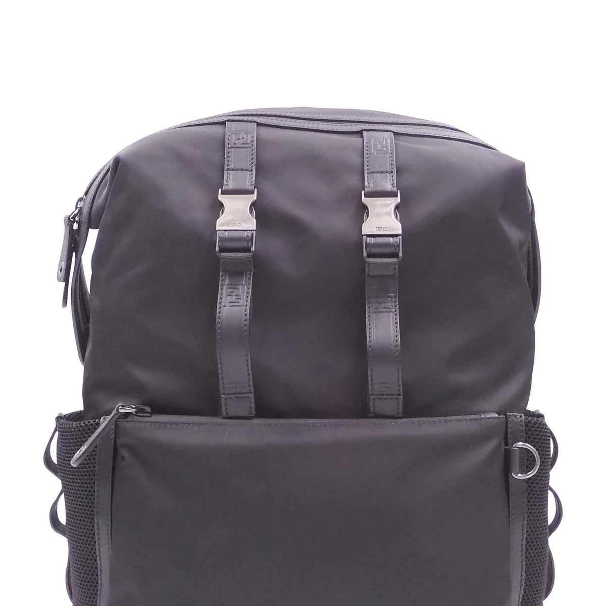 Zucca Embossed Trimmed Backpack Black