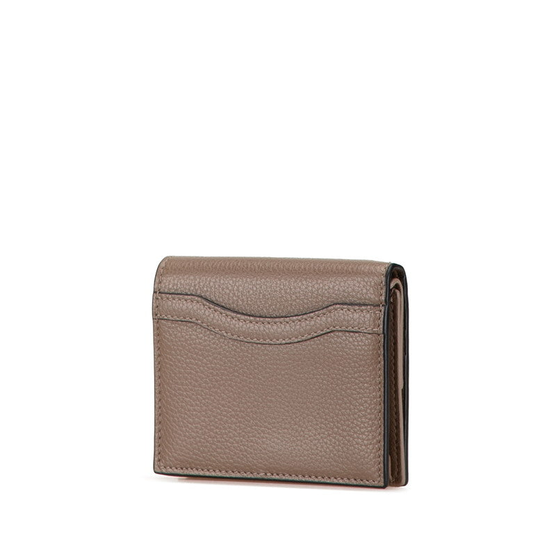 balenciaga Neo Classic Compact Wallet Brown Leather