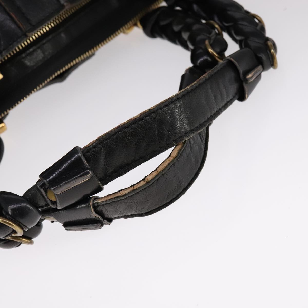 Chloe Eloise Hand Bag Leather Black Gold fm4268