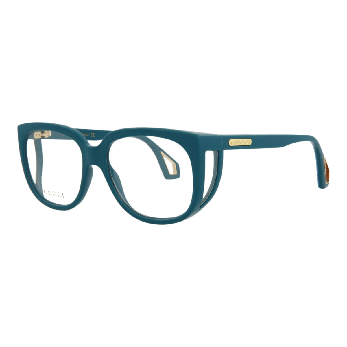 Gucci Womens Square/Rectangle Blue Blue Transparent Fashion Designer Eyewear