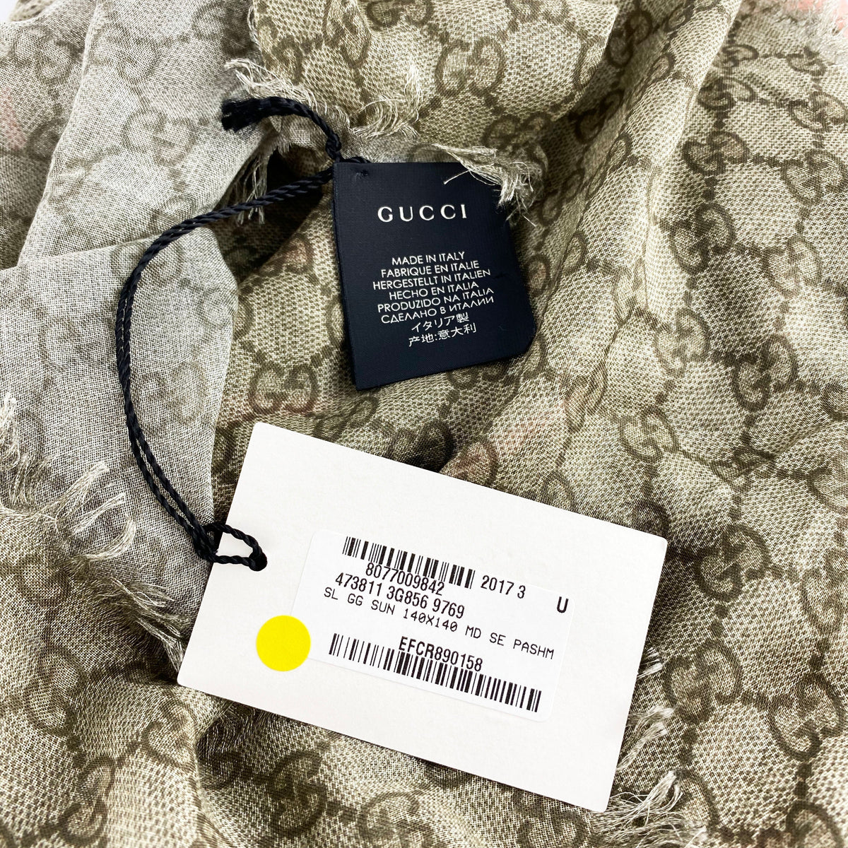 Gucci GG Sun Angry Cat Scarf