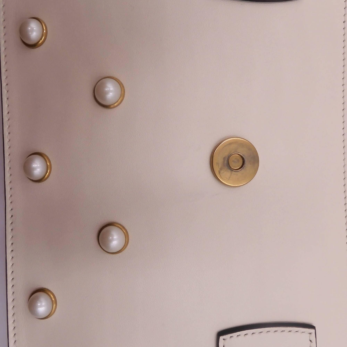 Broadway Bee Embellished Shoulder Bag White