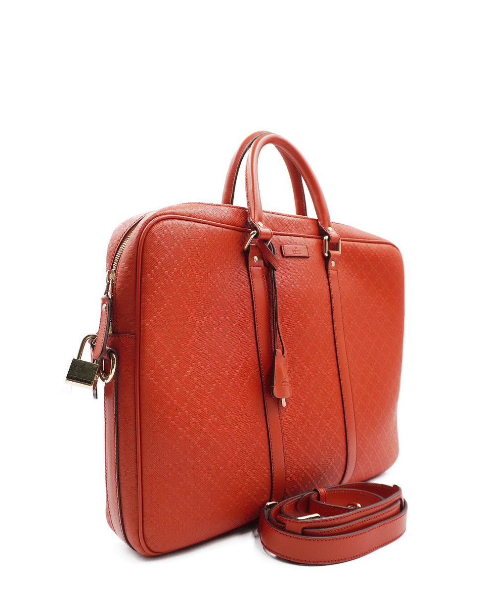 Diamante Briefcase Red