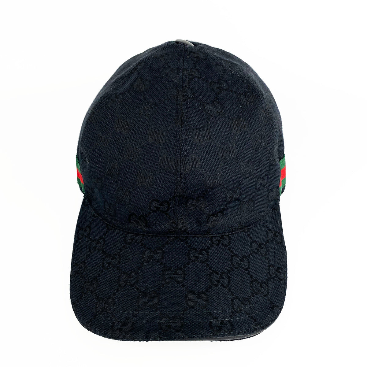 Gucci Original GG Black Web Baseball Hat XL