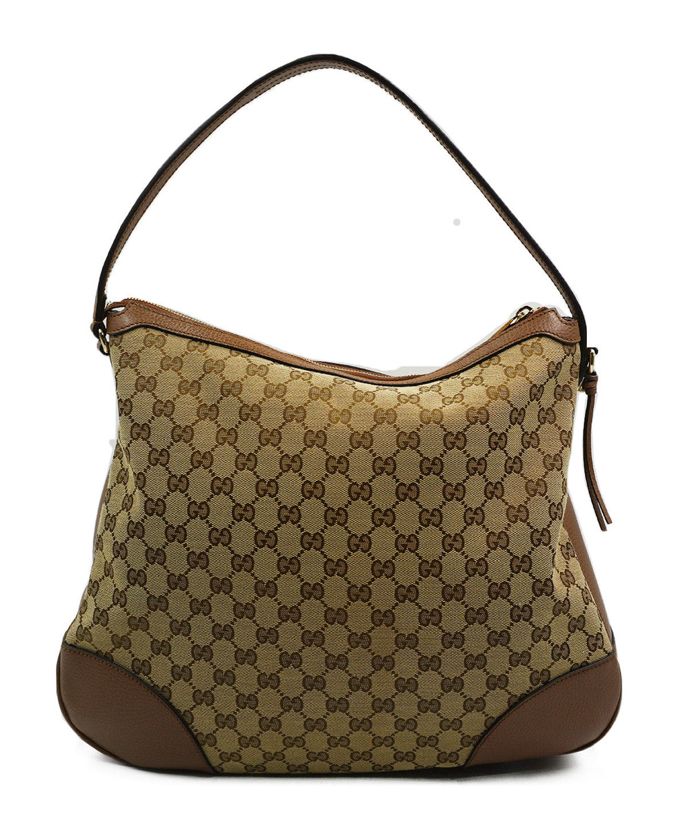 GG Canvas Large Margaux Hobo Brown