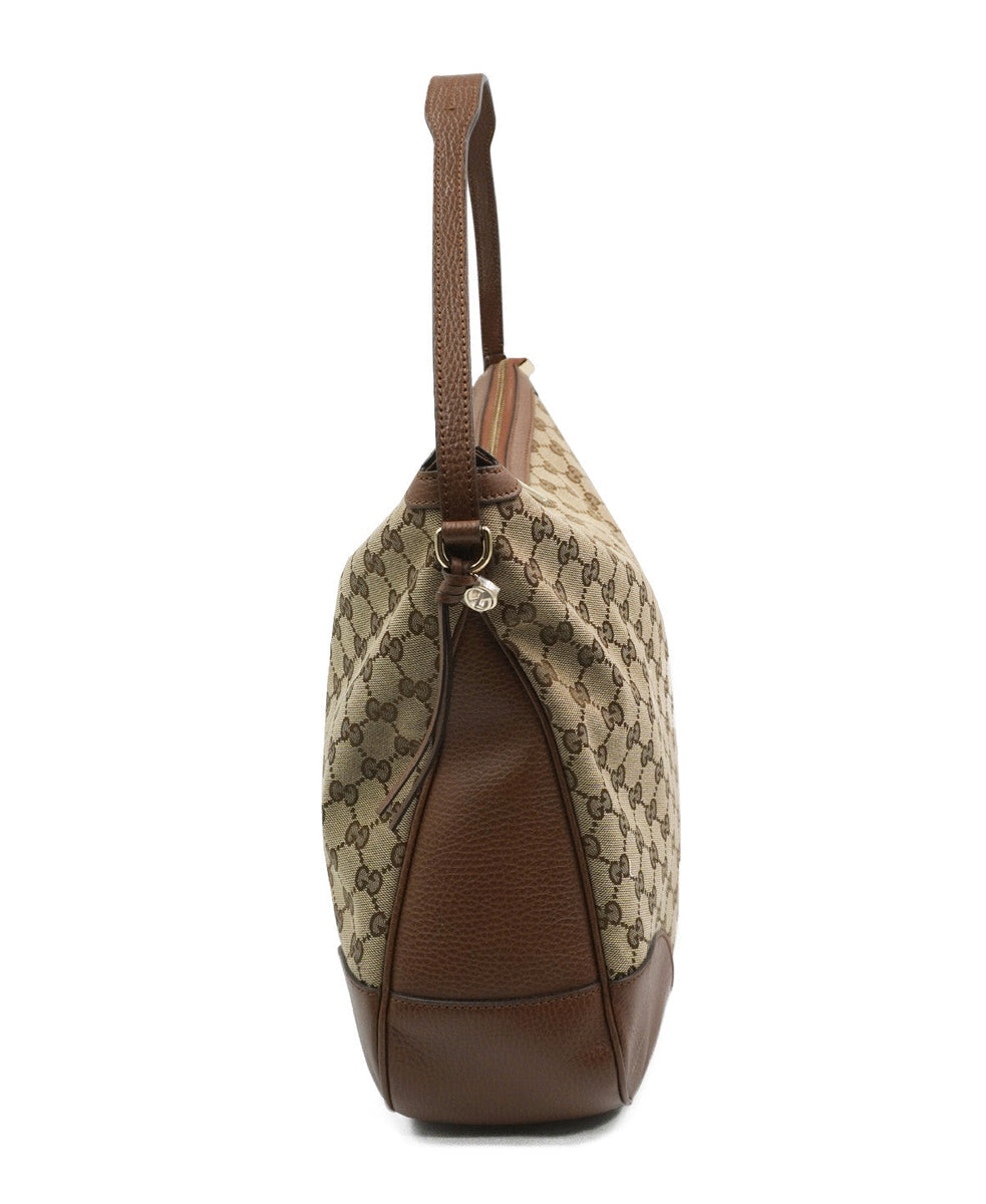 GG Canvas Large Margaux Hobo Brown