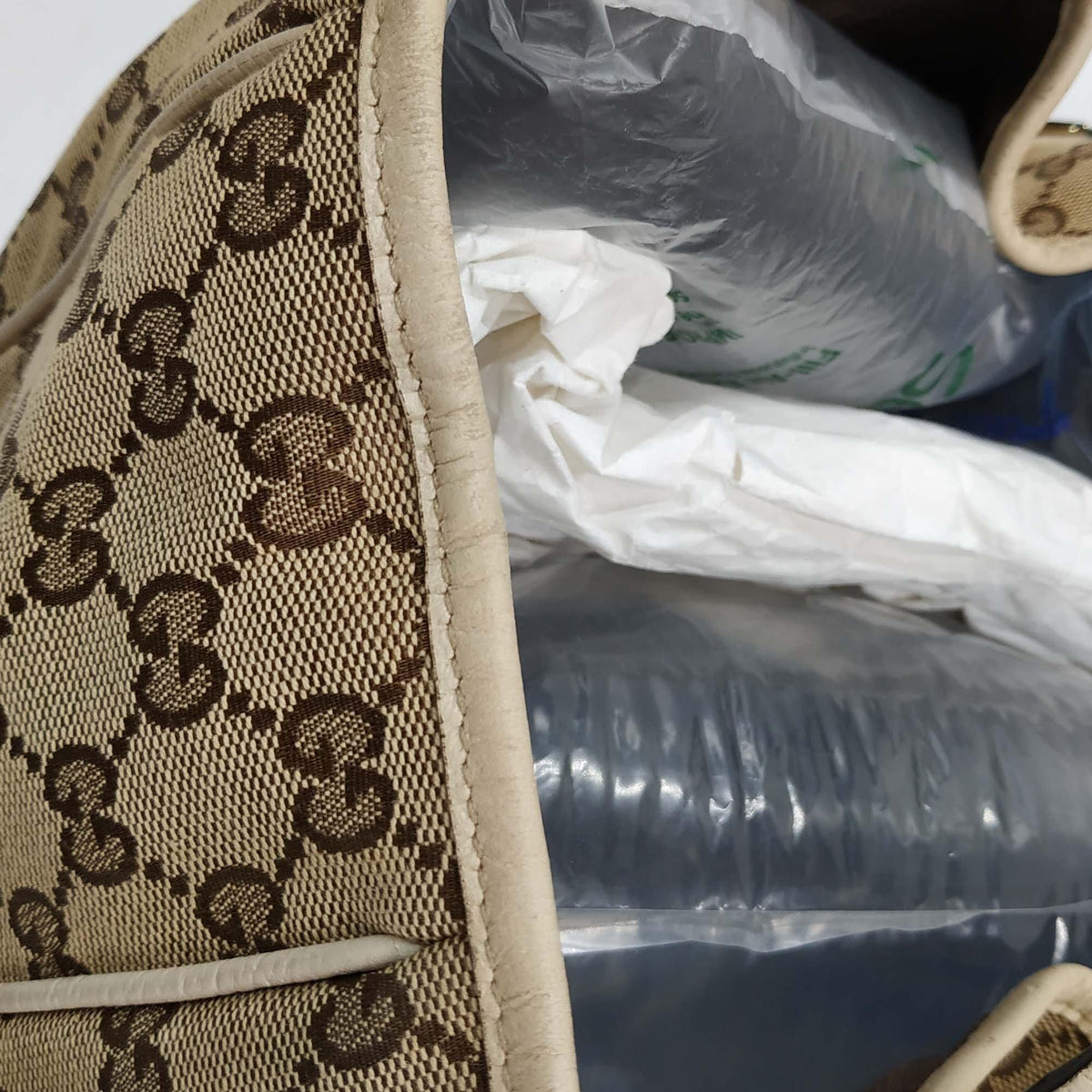 GG Canvas Princy Tote Brown