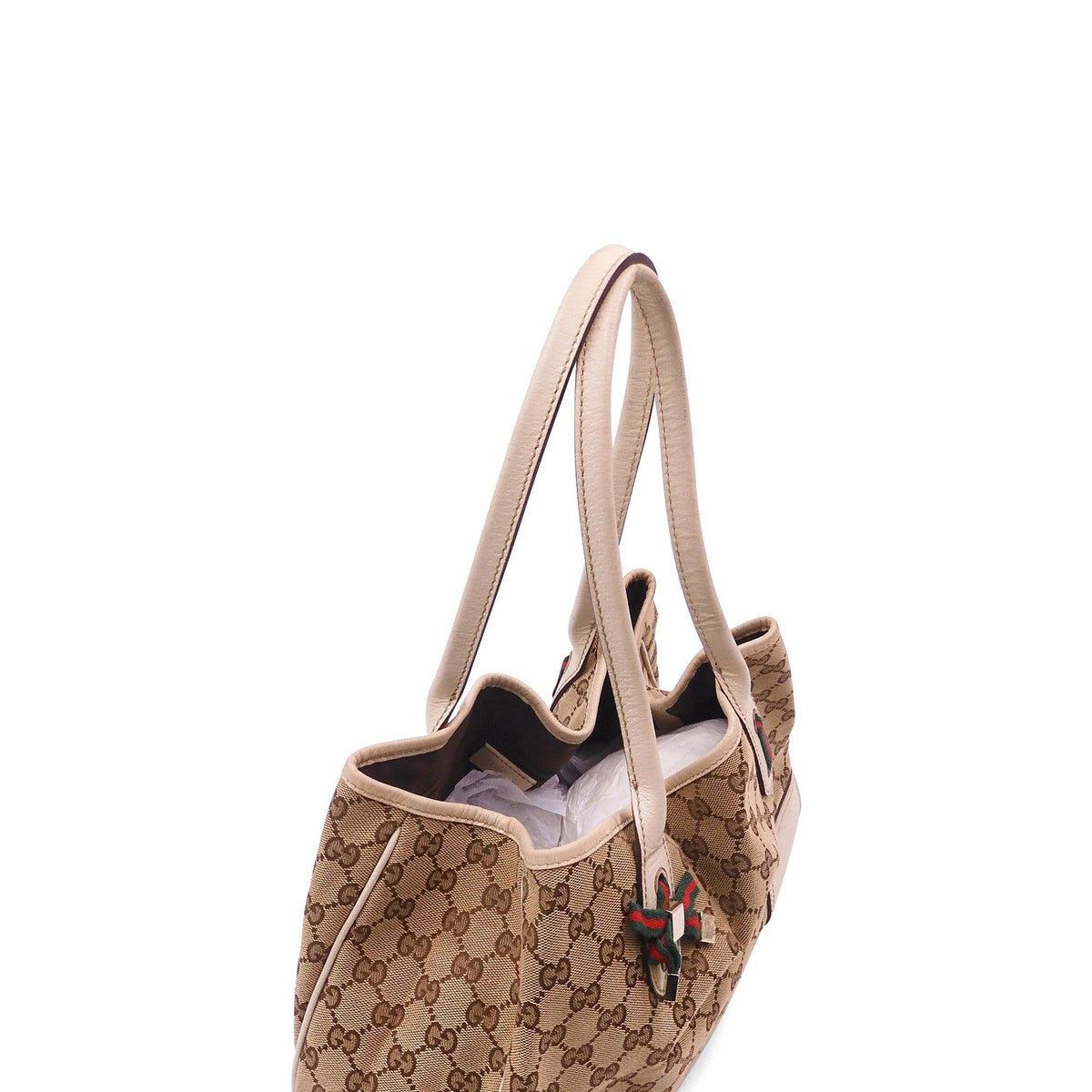 GG Canvas Princy Tote Brown