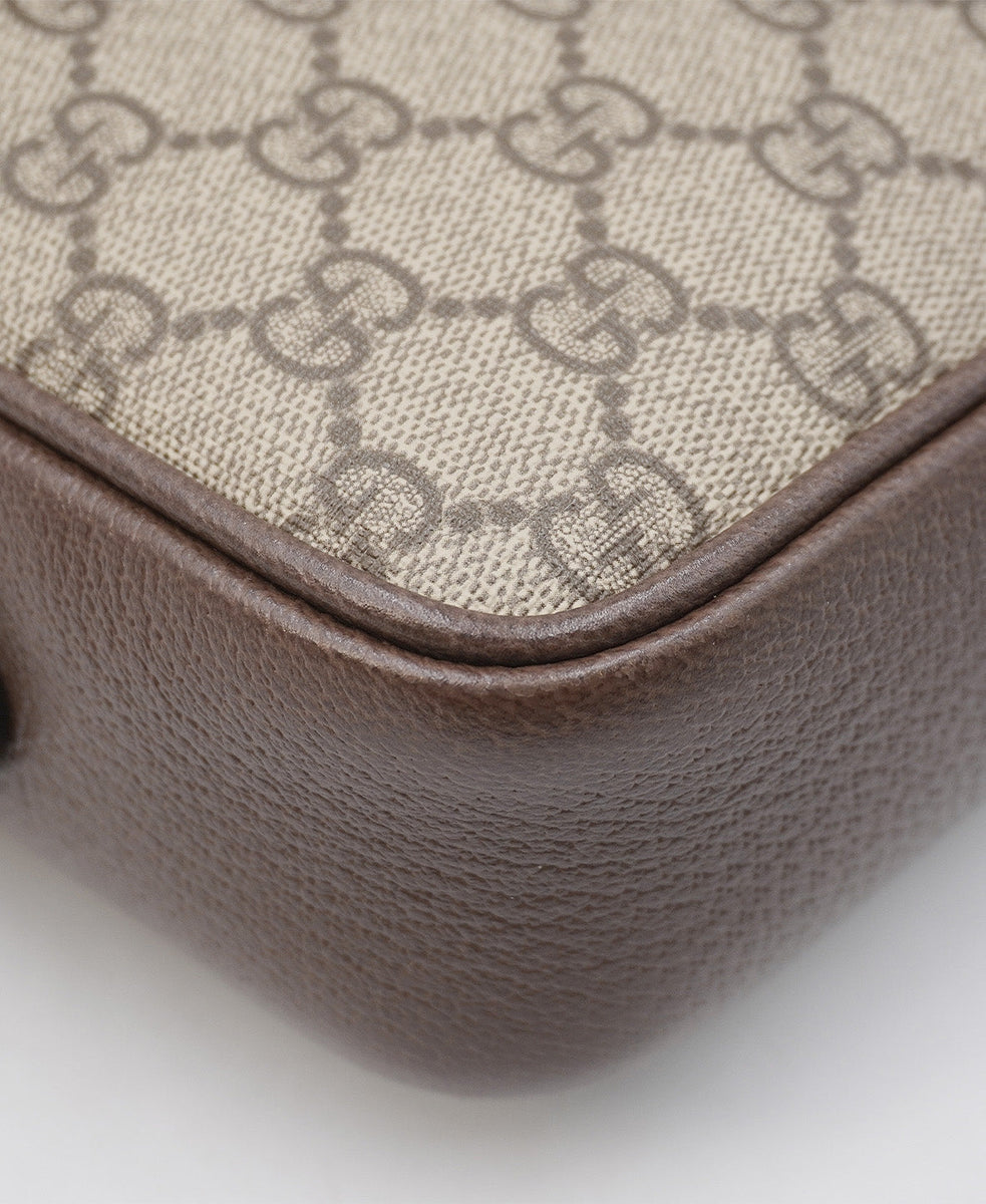 GG Canvas Small Ophidia Shoulder Bag Brown