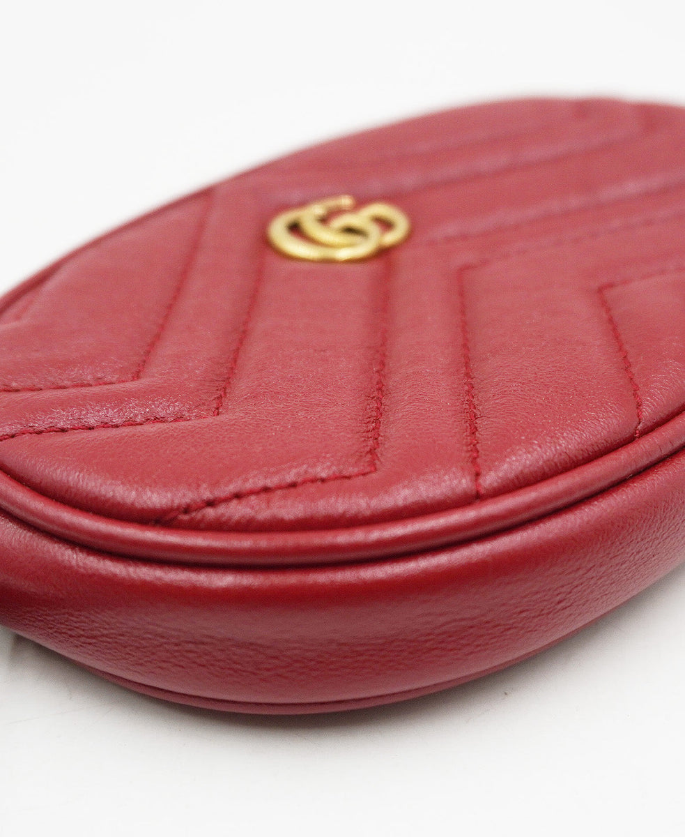GG Marmont Matelassé 2.0 Multi Belt Bag Red