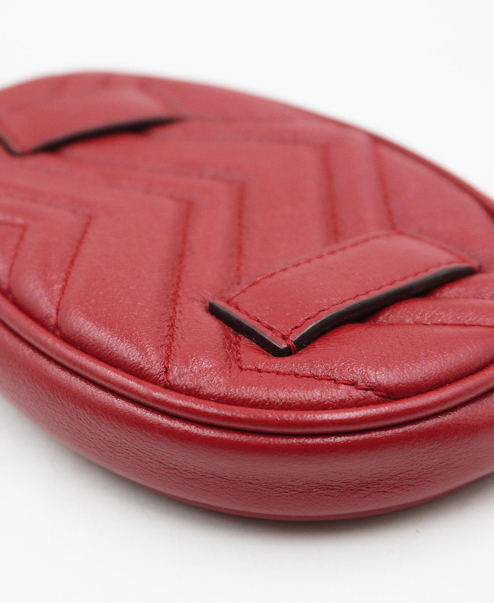 GG Marmont Matelassé 2.0 Multi Belt Bag Red