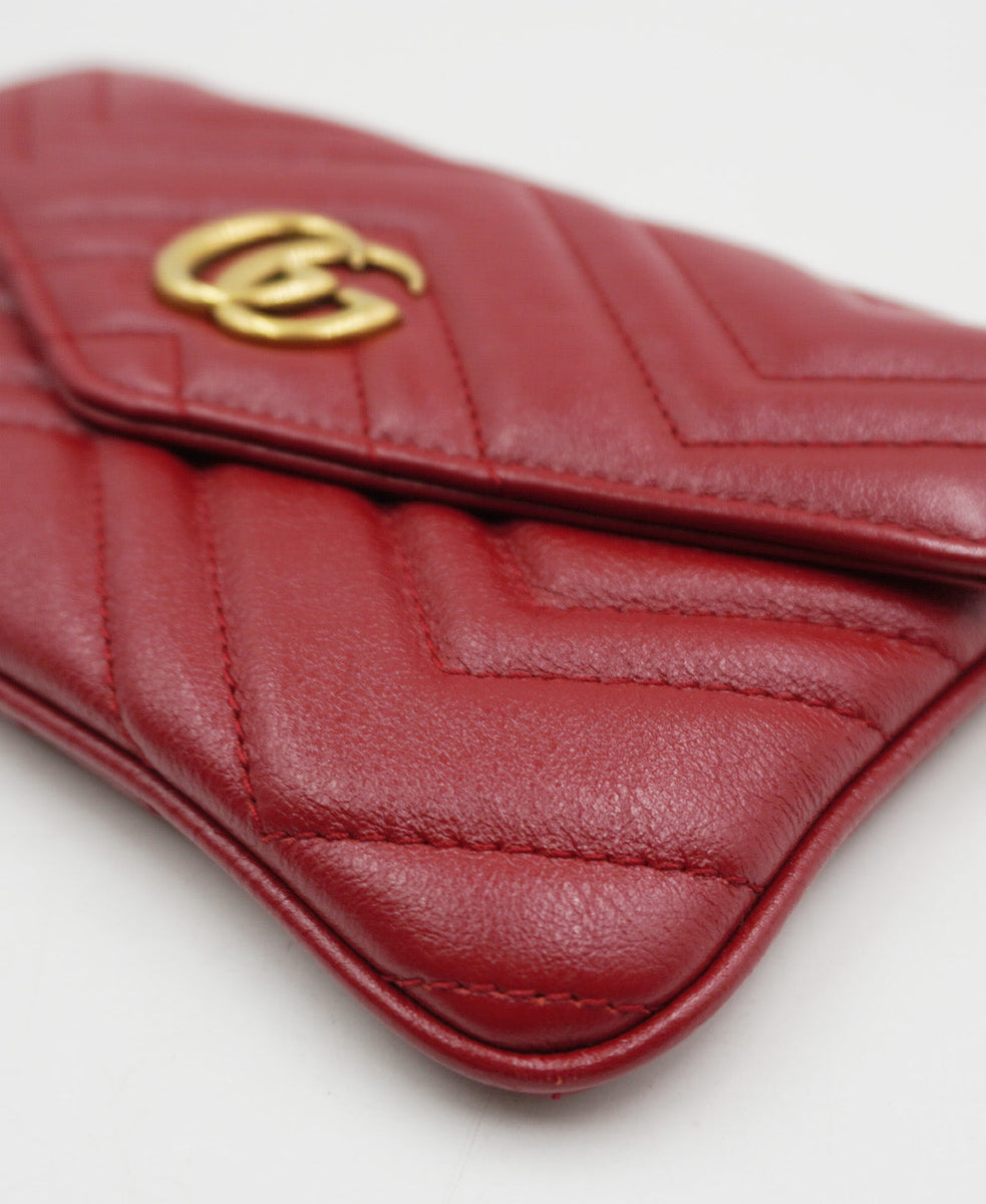 GG Marmont Matelassé 2.0 Multi Belt Bag Red