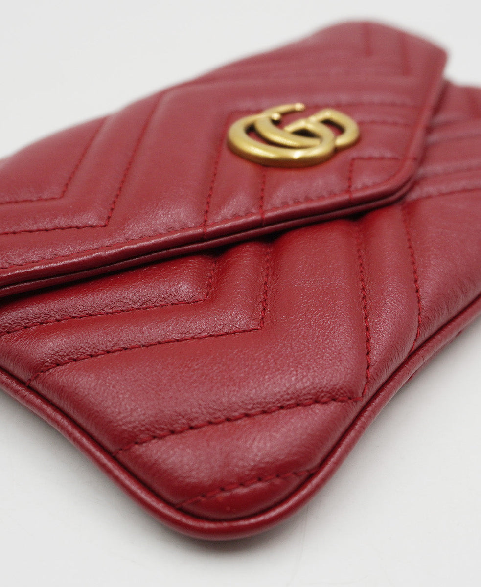 GG Marmont Matelassé 2.0 Multi Belt Bag Red