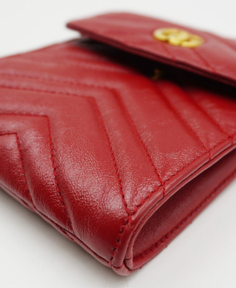 GG Marmont Matelassé 2.0 Multi Belt Bag Red