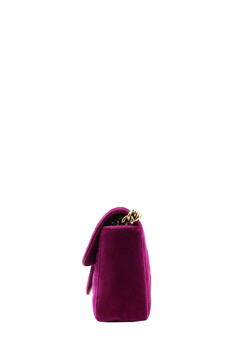 GG Marmont Mini Matelasse Shoulder Bag Velvet Purple