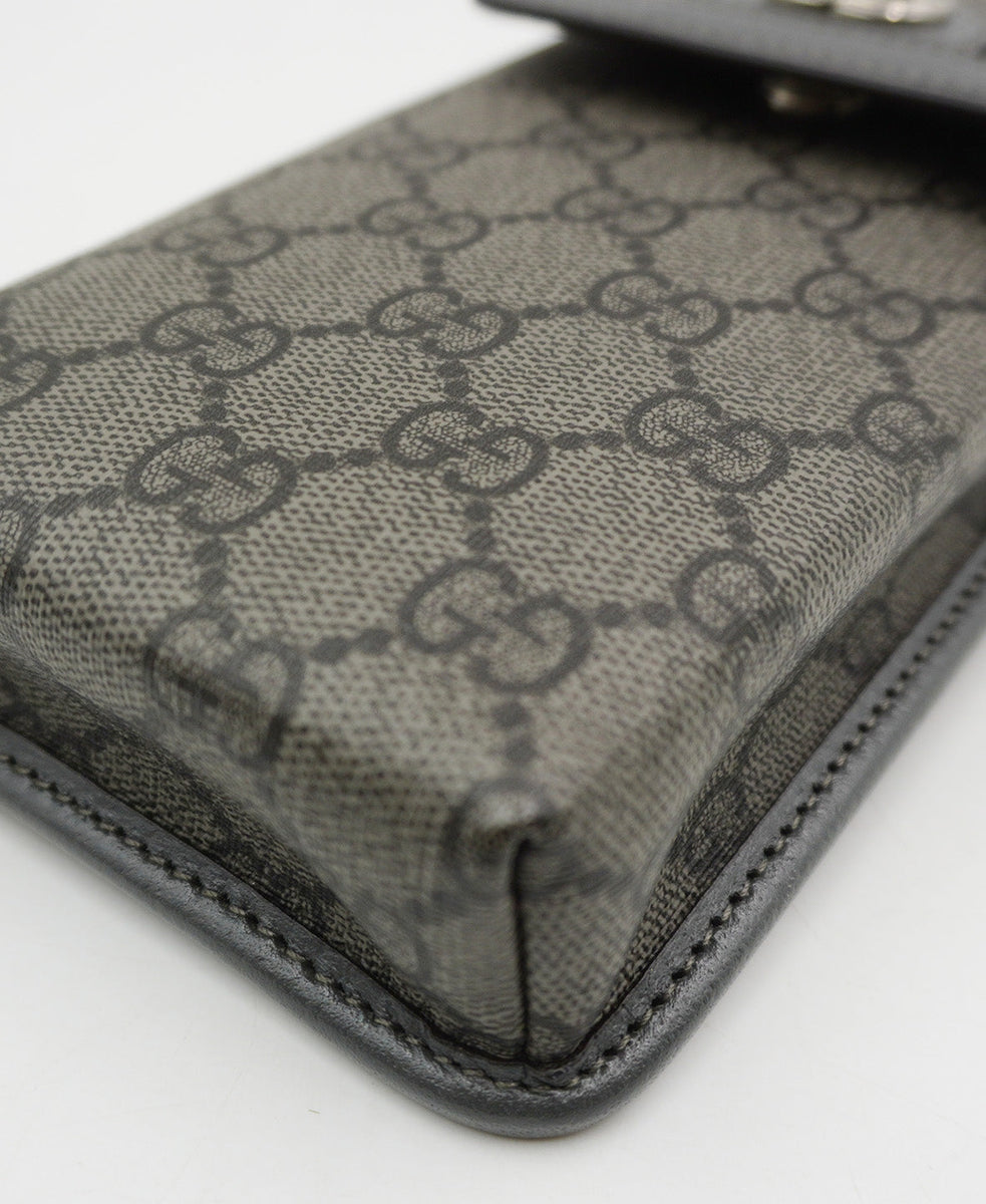 GG Supreme Ophidia Phone Crossbody Grey