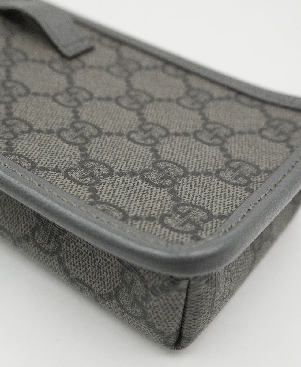 GG Supreme Ophidia Phone Crossbody Grey