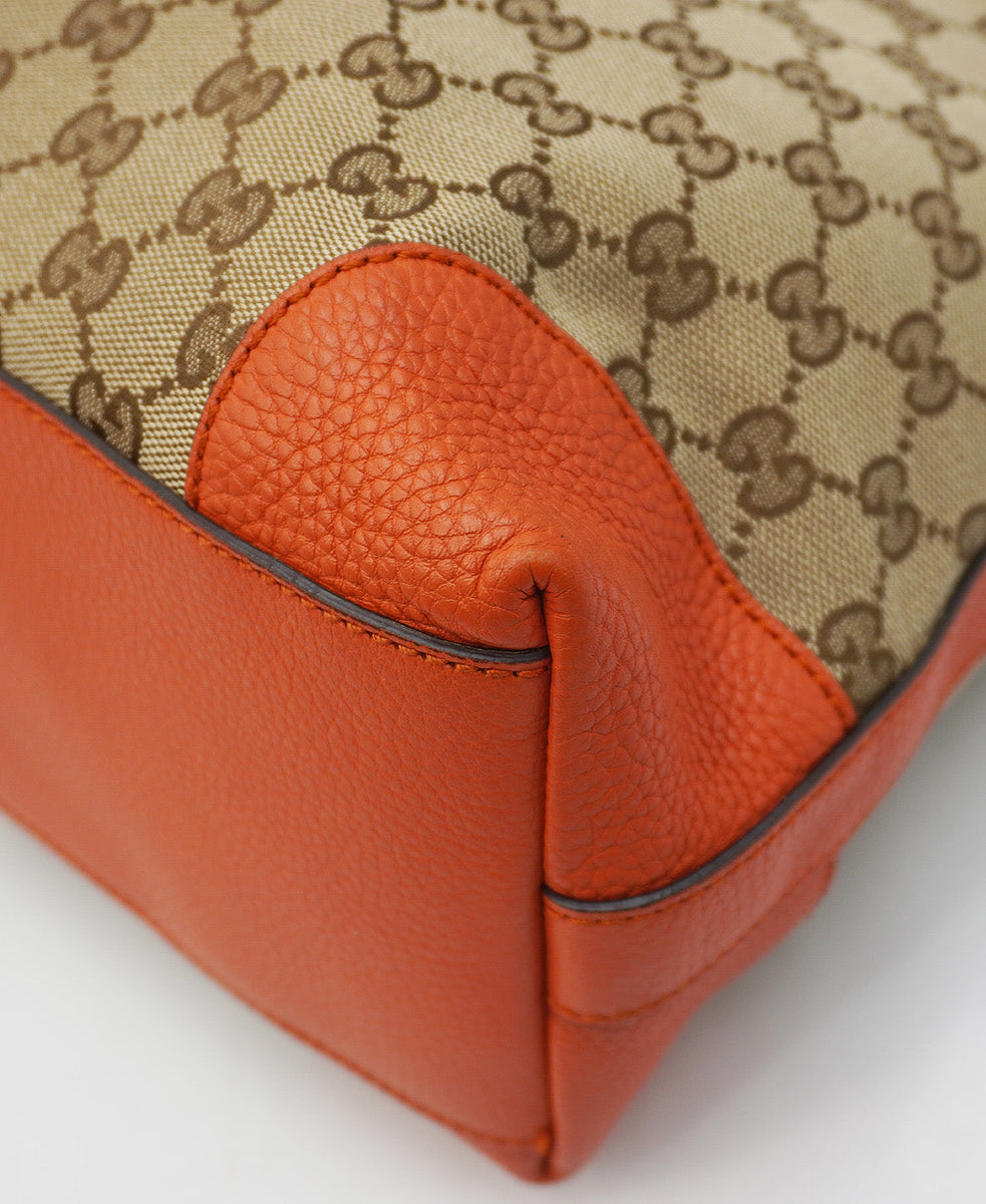 GG Canvas Creole Hobo Orange, Multicolor