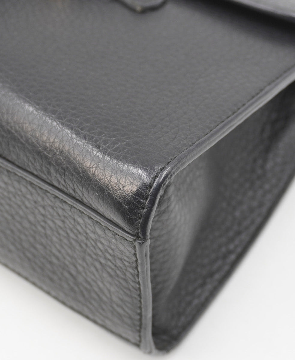 Guccissima Leather Emily Chain Shoulder Black