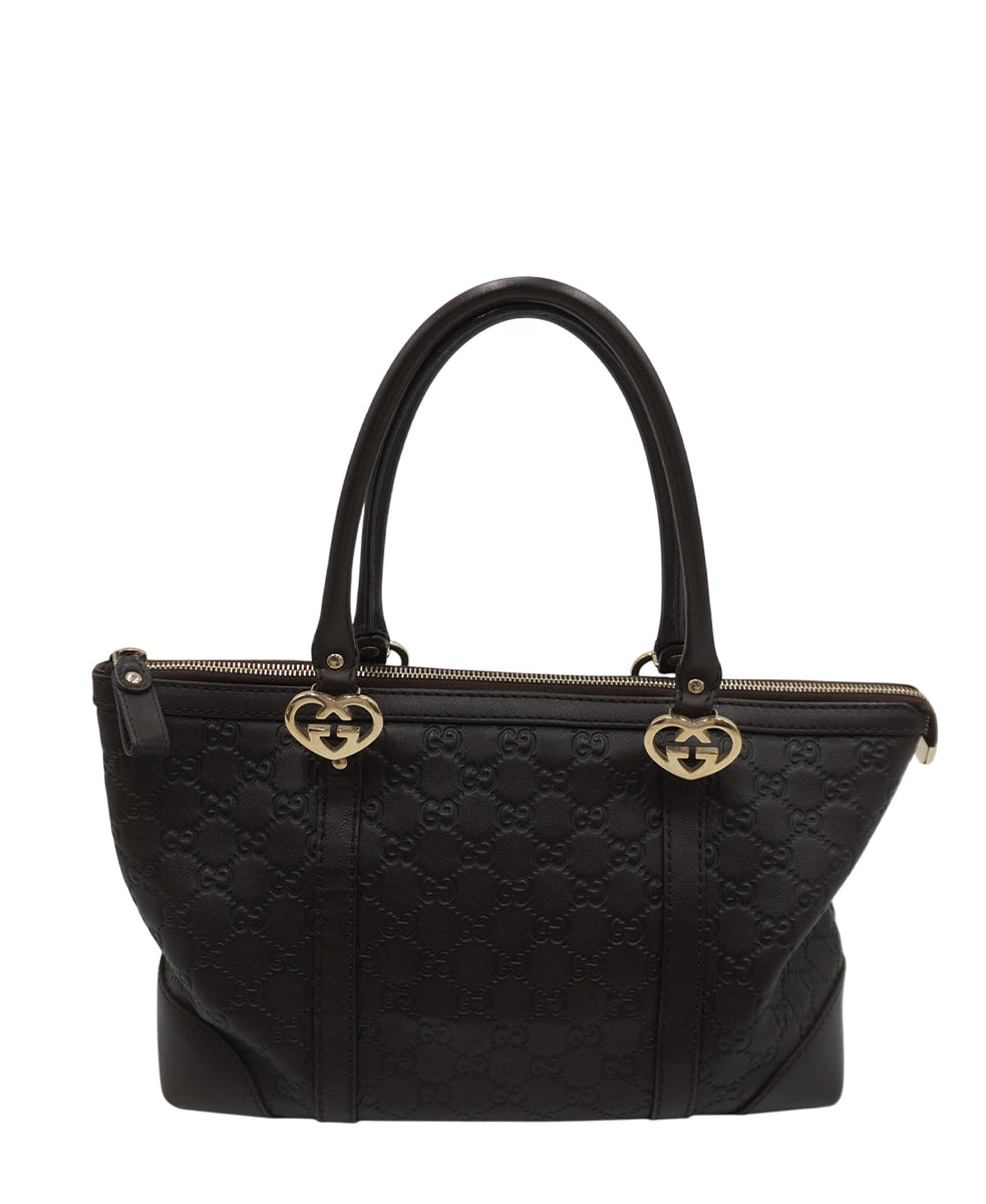 Guccissima Leather Tote Bag Black
