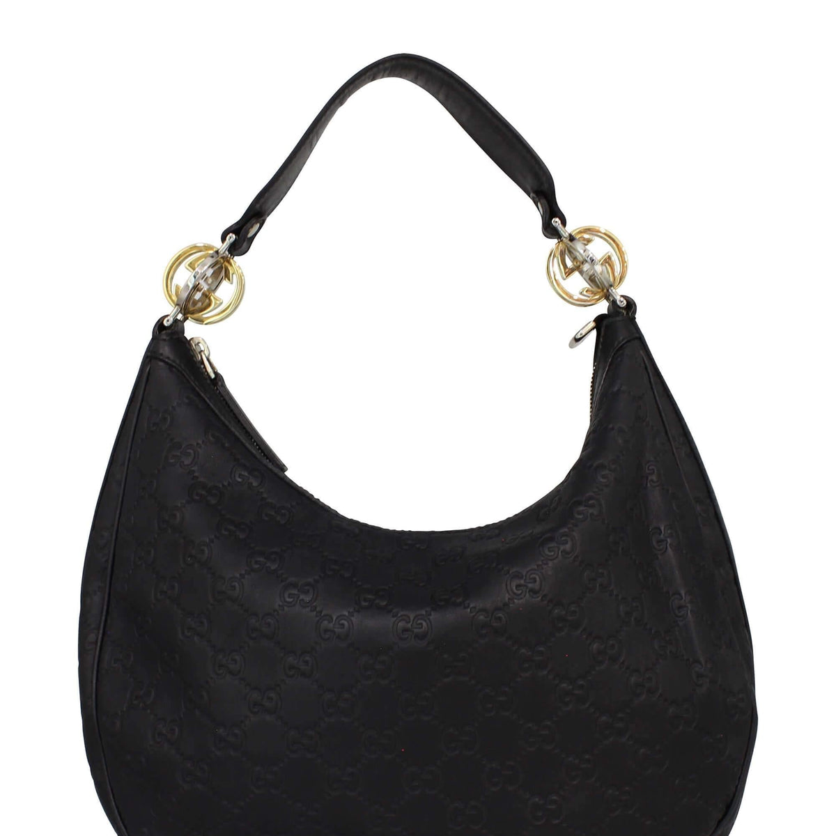 Guccissima GG Twins Hobo Bag Black