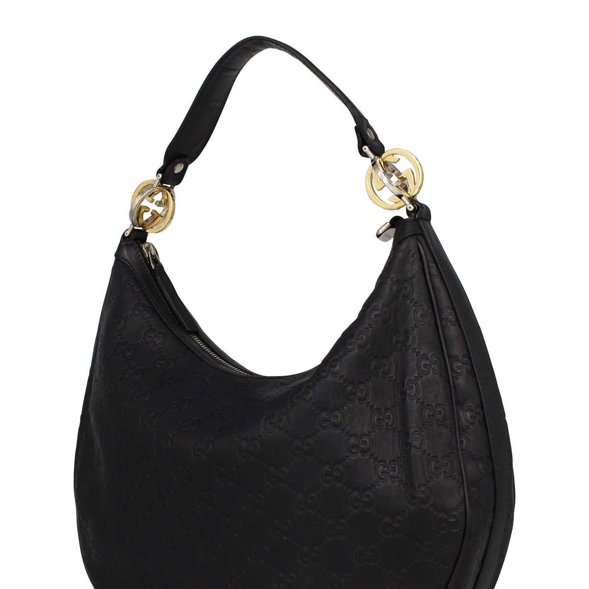 Guccissima GG Twins Hobo Bag Black