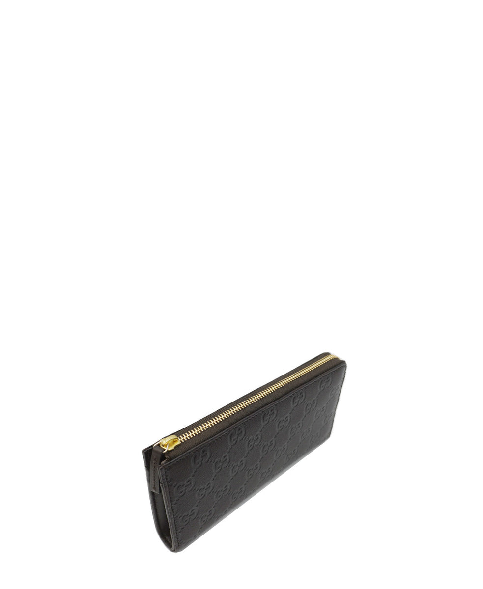 Guccissima Bamboo Tassel Zip Wallet Black