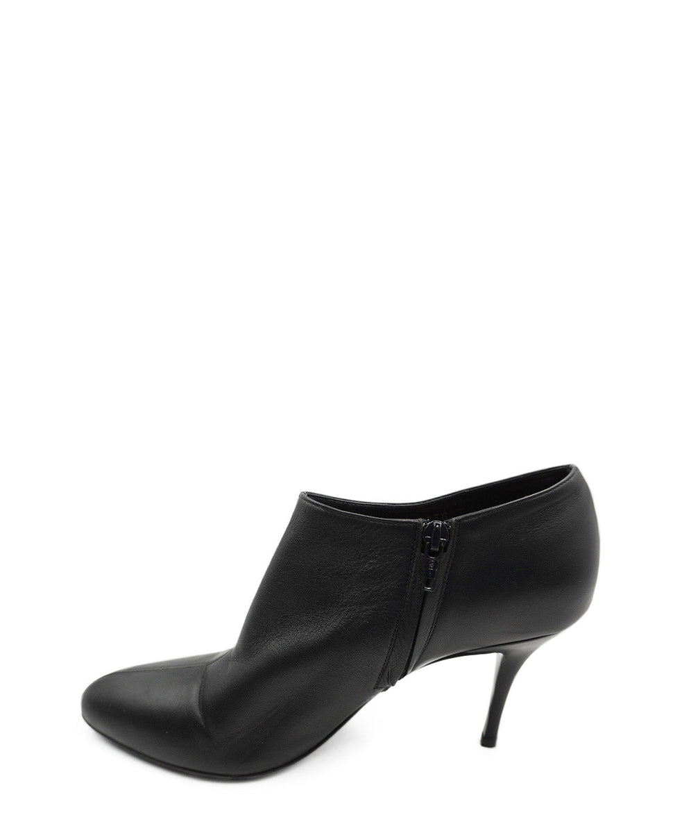 Leather Boots Heels Black