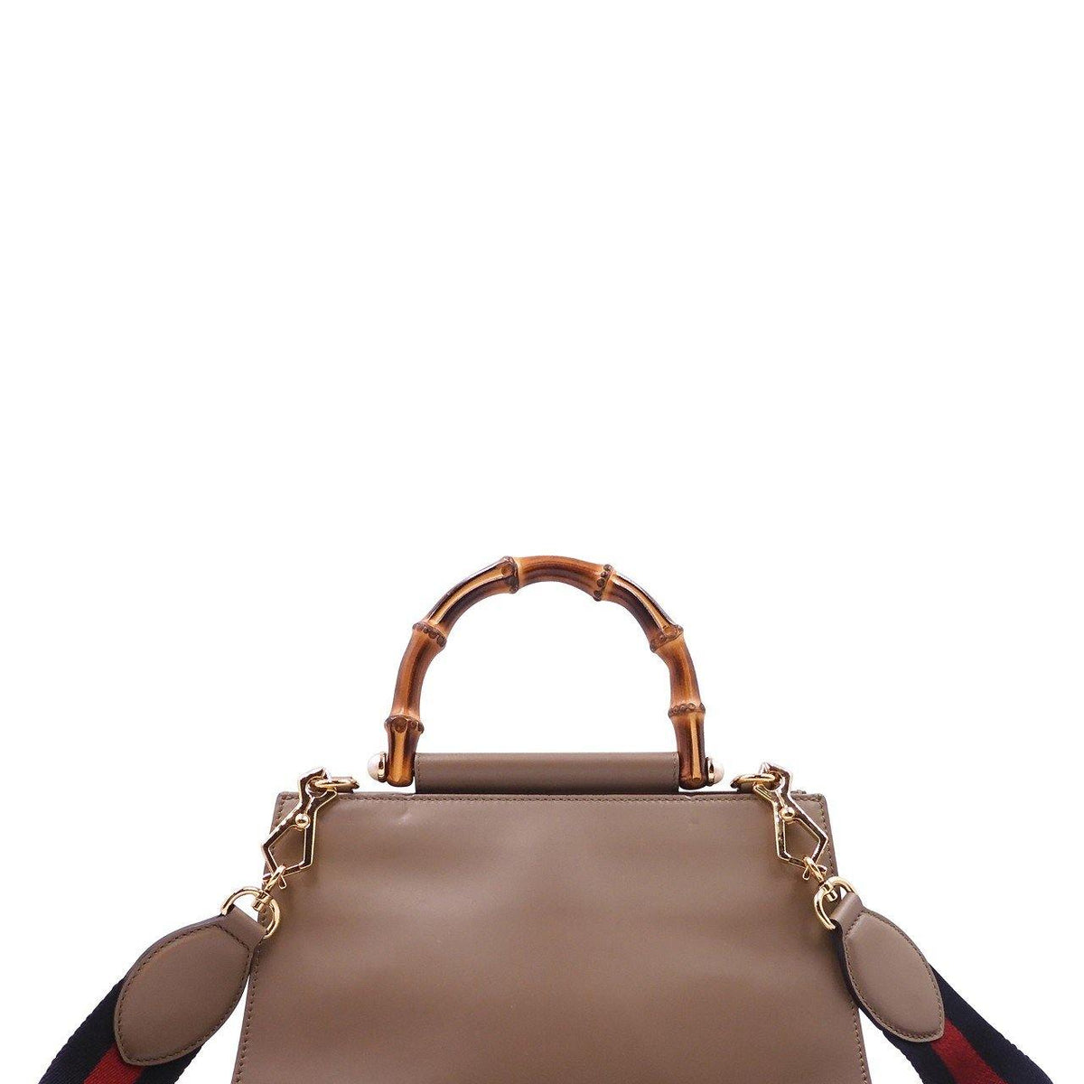 Medium Bamboo Nymphaea Top Handle Bag Brown