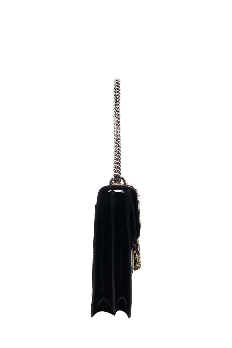 Medium Floral Embroidered Dionysus Black