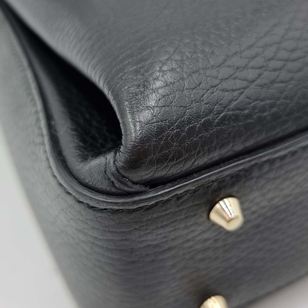 Interlocking GG Top Handle Shoulder Bag Black