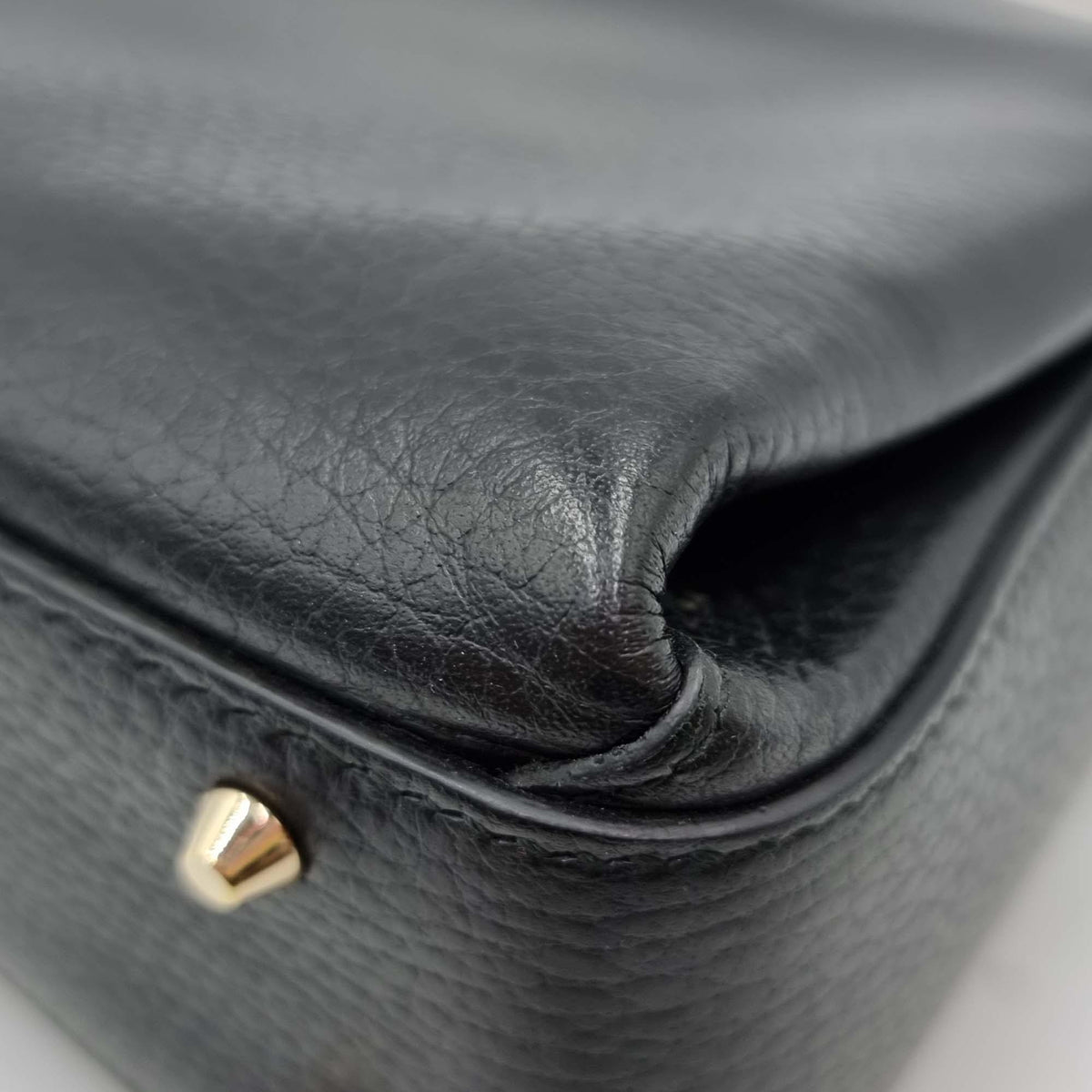 Interlocking GG Top Handle Shoulder Bag Black
